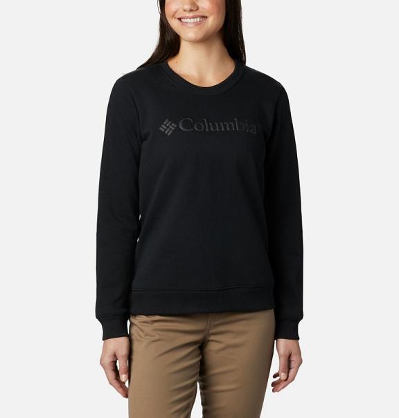 Columbia Logo Hoodies Black For Women's NZ81654 New Zealand